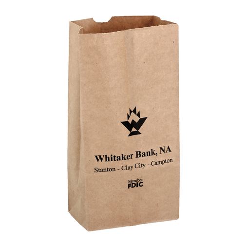 Custom Printed Natural Kraft Paper Popcorn Bag (Size 2 Lb.) - Flexo Ink - 6G2N-FI